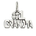 thumbnail image 1 of Sterling Silver 7" 4.5mm Charm Bracelet With Attached "#1 GRANDMA" Word Charm, 1 of 1