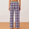 thumbnail image 4 of Women's Pajama Pants Sleepwear, Casual Drawstring Elastic Waist Pants, Comfy Straight Yoga Loose Trousers with Love Print,Dark Purple,3XL, 4 of 7