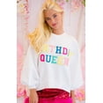 thumbnail image 5 of Ushdele Celebrate in Style! Birthday Queen Balloon Sleeve Sweatshirt - Your Special Day, Your Regal Look, 5 of 8