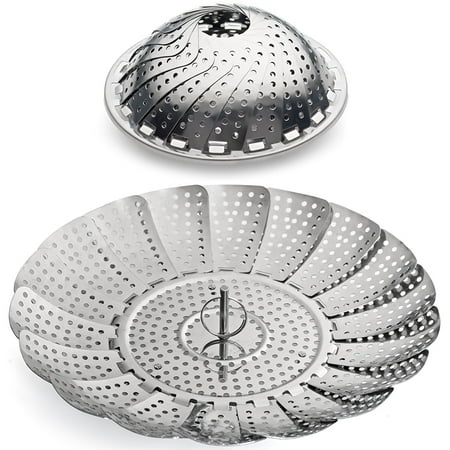 Microwave Steamer Pot Stainless Steel Vegetable Steamer Basket Insert for Pots, Pans, Crock Pots & more 5.5