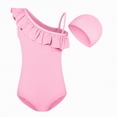 thumbnail image 2 of kpoplk Girls One Piece Swimsuit Quick Dry Beach Swimwear Bathing Suit 2-12 Years(Pink,9-10 Y), 2 of 5