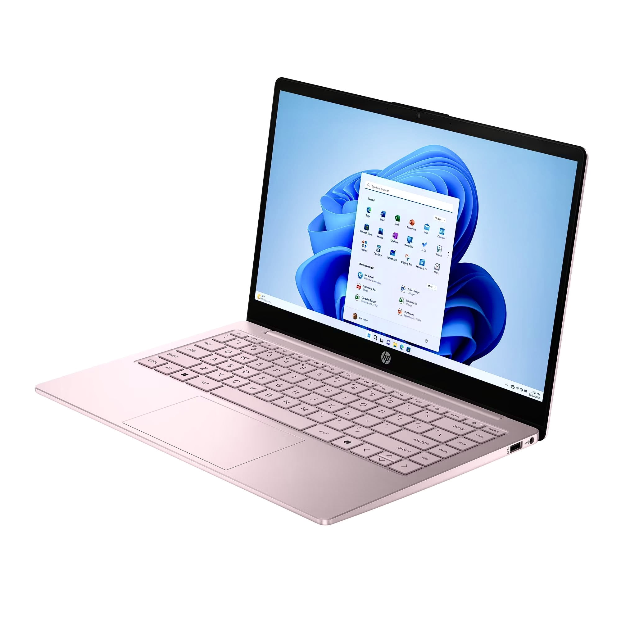 HP Stream 14 inch Laptop Intel Processor N150 16GB 128GB Storage Pink (Win 11 with 1-Year Office 365)
