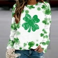 thumbnail image 3 of Charella Long Sleeve Shirts for Women St Patricks Day Printed Crewneck T-shirt 2025 Spring Trendy Tops,Green,M, 3 of 3