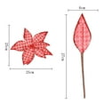 thumbnail image 5 of Opvise 2Pcs Glitter Artificial Christmas Flower DIY Wreath Decoration Simulation Poinsettia Sequins Cloth Flower Christmas Tree Decoration for Christmas Red White, 5 of 7