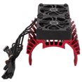 thumbnail image 3 of Dual Fan Motor Radiator, 55/56/58mm Fine Workmanship Brushless Motor Cooling Fan  Heat Dissipation  For 1/5 Remote Control Car Black,Red,Orange, 3 of 8