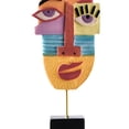 thumbnail image 4 of Artesanía de resina moderna, estatua abstracta de cara, escultura artística, adorno creativo para sala de estar, armario de vinos, decoración para el hogar, oficina, bar, estante. Los 24x10x5cm, 4 of 4