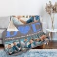 thumbnail image 5 of Custom Blanket with Photo Text, Personalized Flannel Throw Blanket, Customized Blanket Using My Own Photos, Birthday Christmas Wedding Gifts for Mom Dad Friends Sister - 4 Size (6 Photo-4), 5 of 6