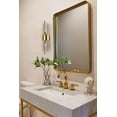 thumbnail image 5 of Moose 2-Light Modern Brushed Titanium Gold Wall Sconce with Clear Glass Shades, 5 of 9