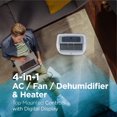 thumbnail image 3 of BLACK+DECKER 12,000 BTU ASHRAE 128 Portable Air Conditioner with Heat, 8,000 BTU SACC/CEC, White, 3 of 7