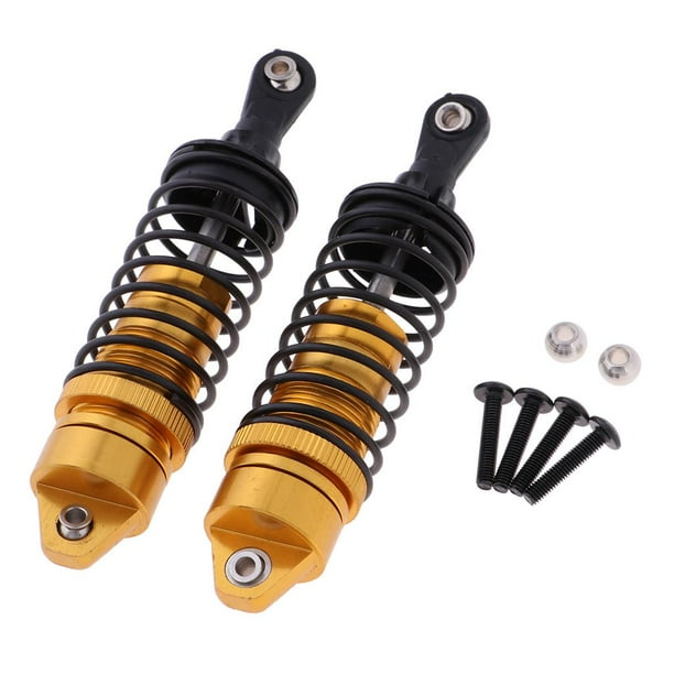 Amortiguador de resorte de metal perfke para 1/10 RC Car SLASH Truck Repuestos Amarillo Amortiguadores de choque RC