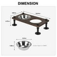 thumbnail image 4 of Elevated Dog Bowls Raised Pet Feeder Bowl Stand with 2 Stainless Steel Dog Bowls, 4 of 5