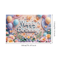 thumbnail image 5 of Floral Design Banner Pastel Colors Birthday Party Decorative for Birthday Party Kids Celebration Indoor Event, 5 of 9