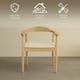 thumbnail image 3 of Ilios Innova | Conjunto de 2 Sillas Nórdico de Comedor con Reposabrazos, Asiento Beige Acolchado PU y Estructura de Madera Natural, Diseño Moderno y Minimalista, 3 of 9