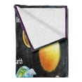thumbnail image 2 of Outer Space Soft Flannel Fleece Throw Blanket, Solar System of Planets Milky Way Neptune Venus Mercury Sphere Illustration, Cozy Plush for Indoor and Outdoor Use, 60" x 80", Multicolor, by Ambesonne, 2 of 5