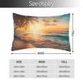 thumbnail image 2 of Kdxio Cotton Pillow Cases 16"x24" Pillowcases,Soft and Breathable Bedroom Pillow Cases-Tropical Sunset Beach Scene-No Pillow Core, 2 of 5