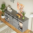 thumbnail image 6 of Vineego Rustic Modern TV Stand for 65-Inch TVs - Entertainment Center with Storage Cabinet & Sliding Barn Door Design,Gray, 6 of 7