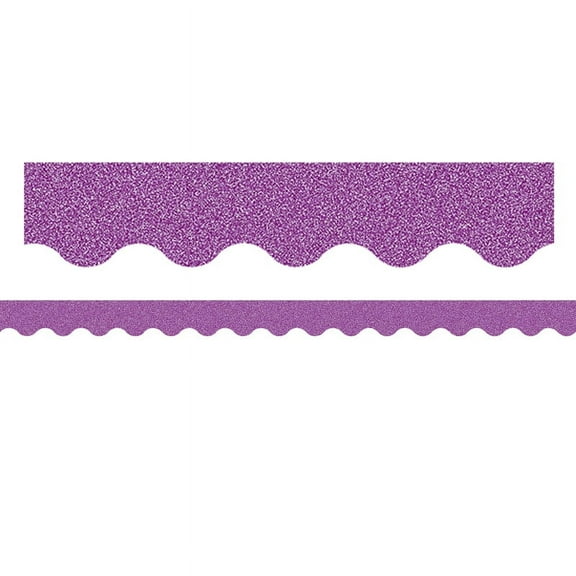 TCR77022 - Purple Glitz Scalloped Border Trim by Teacher Created Resources