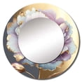 thumbnail image 2 of Designart "Single Flower in Purple Hue I" Floral Rund Mirror For Wall Decor - Large Pink Round Print Mirror - Round Traditional Mirror - Wall Mounted Round Large Mirror - 36" x 36", 2 of 6