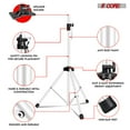 thumbnail image 6 of Professional Speaker Stand Pair (2PK) - Adjustable 40"-72" Height, 100LB Capacity, 35mm Pole Mount for PA/DJ/Studio Monitors, Heavy-Duty Tripod Base with Anti-Slip Feet & Quick-Lock System, 6 of 12