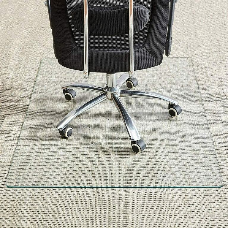 WorkOnIt 36 x 48 Office Desk Chair Floor Mat for Low Pile Carpet, Clear