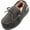 Grey, variant on NORTY Kid's Boy Girl Unisex Suede Leather Moccasin Slippers, Flat Heel Medium Moc Toe