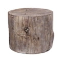 thumbnail image 3 of Benjara 7.9 in Round Tree Stump Cement Garden Stool, Weathered Brown, 3 of 11