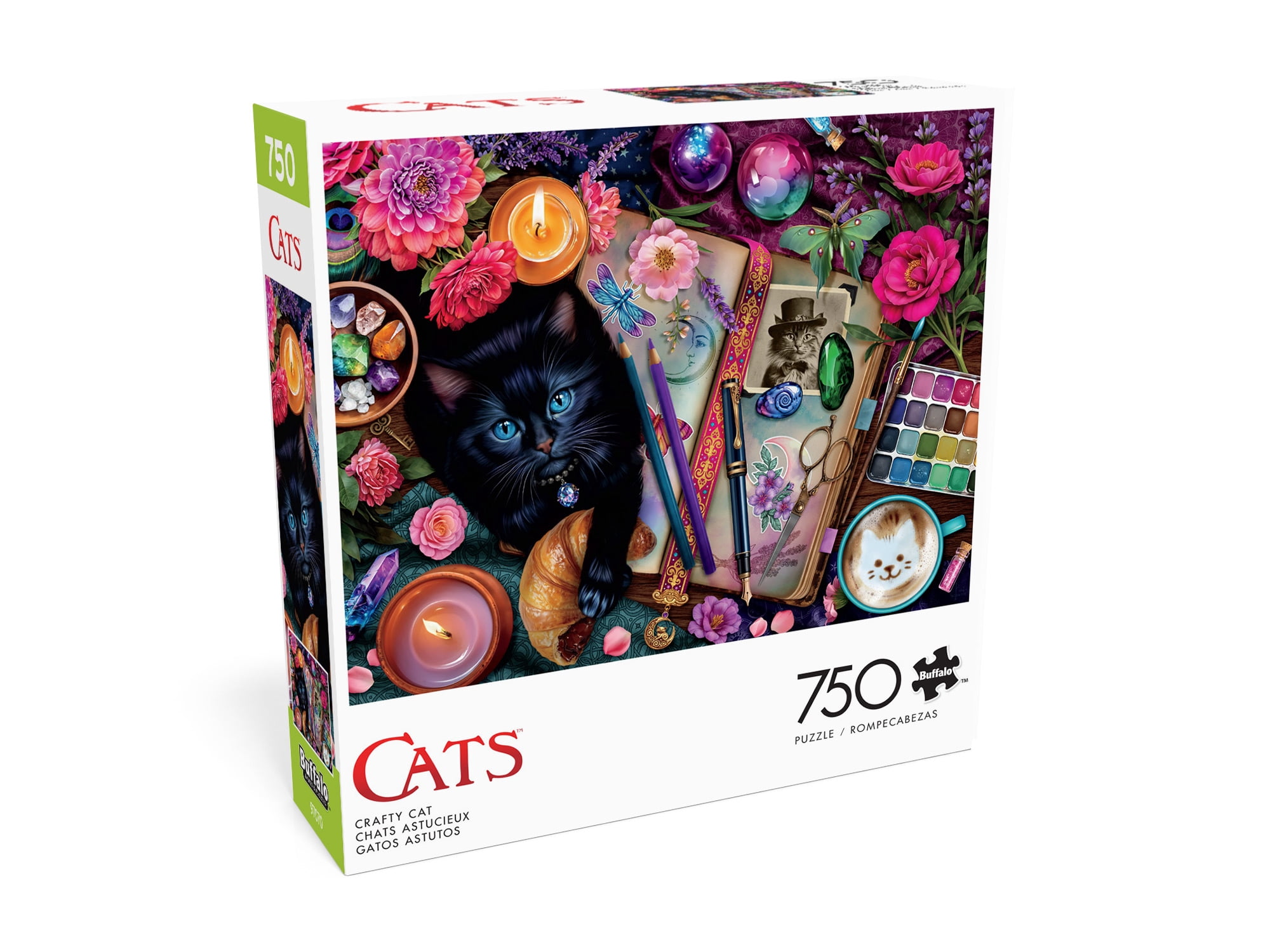 Buffalo Games Crafty Cat 750-Piece 24 x 18-inch Interlocking