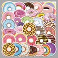 thumbnail image 2 of Paquete de pegatinas con forma de rosquilla, 50 unidades, bonitas calcomanías de vinilo para postres, 2 of 2