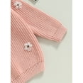 thumbnail image 6 of PaerPade Kids Baby Girls Sweater 3 6 9 12 18 24 Months 2T 3T 4T 5T Flower Print Winter Fall Warm Knit Sweater, 6 of 8