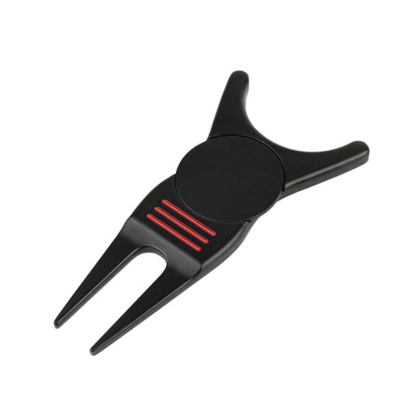 Herramienta multifuncional para reparación de golpes de golf, accesorios para herramientas, tenedor verde portátil en Negro