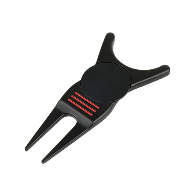 Herramienta de Reparación de Chuletas de Golf Cola Multifuncional Putting Green Fork Negro