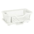 thumbnail image 3 of Fancyes Dish Drying Rack with Drain Tray Dinnerware Organizer Sink Dish Drainer Dish Rack and Drainaboard for Cafe Kitchen Countertop white, 3 of 8