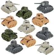 ArtCreativity Mini Pull-Back Collectible Tank Toys, 24-pack Army Military Action Vehicles, Fun Party Favors, Goodie Bag Fillers for Kids