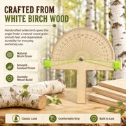 Wooden Angle Finder Tool, 0-180° Angle Measuring Tool for Woodworking with Laser Engraved Scale, Birch Wood Layout Tool for Carpenters, DIY Makers and Craftsmen