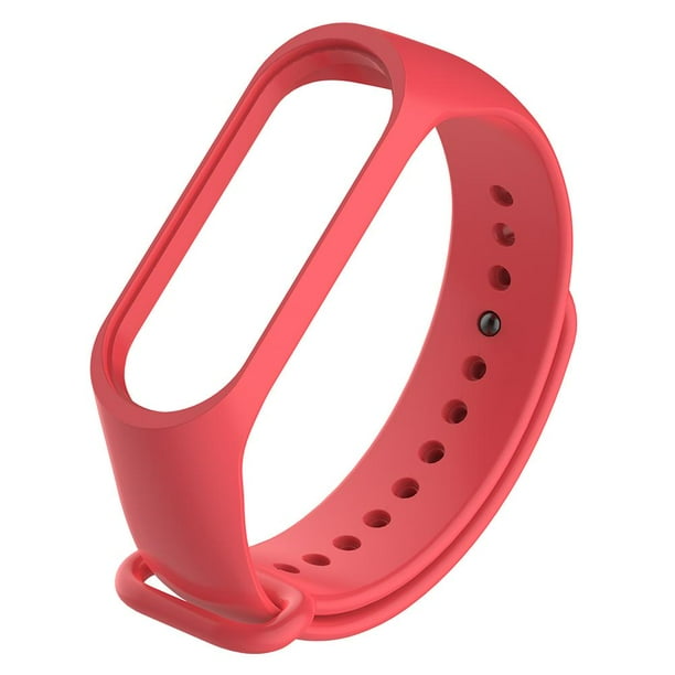 Reemplazo de correa de reloj de pulsera de silicona para Xiaomi Miband 3 4 (Rojo) WDOplteas Para estrenar