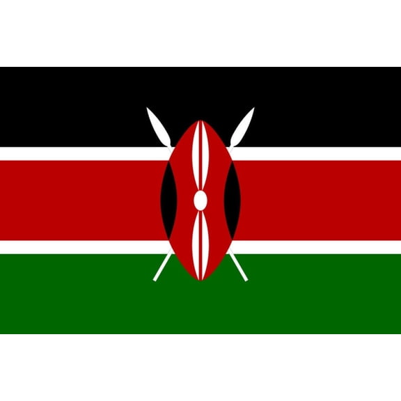Kenya Flag Decal Sticker - 6 inches wide