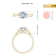 thumbnail image 5 of Angara Natural 1.12 Ct. Aquamarine Solitaire Ring in 14K Yellow Gold for Women (Ring Size: 9.5), 5 of 10
