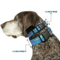 thumbnail image 2 of Peanuts Worldwide LLC Pet Collar, Dog Collar Plastic Buckle, Charlie Brown Snoopy and Woodstock Typography Collage Blue, 15 to 24 Inches 1.0 Inch Wide, 2 of 8