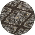 thumbnail image 4 of SAFAVIEH Wyndham Pompeii Damask Wool Area Rug, Brown/Ivory, 5' x 8', 4 of 10