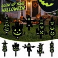 thumbnail image 2 of Outdoor Halloween Decorations Yard Spooky Glow in The Dark Halloween Decor Metal Yard Art for Lawn Patio Pathway Holiday Season Home Display Single Piece, 2 of 7