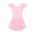 thumbnail image 6 of ZACPNCV Ballet Leotards for Girls Toddler Dance Leotards Short Short Sleeve Skirt Ballerina Outfits Pink 2-3 Years, 6 of 7
