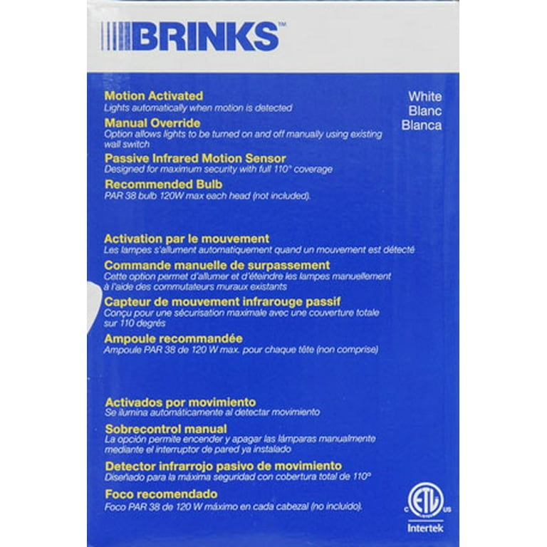 Brinks Motion Activated Security Light Instructions Shelly Lighting