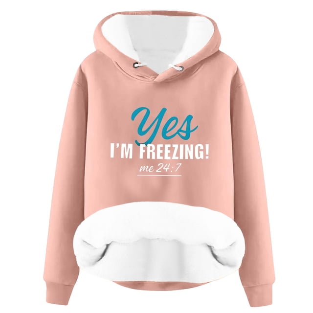 Birdeem Sweat à Capuche d'Hiver Chaud en Peluche Manches Longues pour Femmes