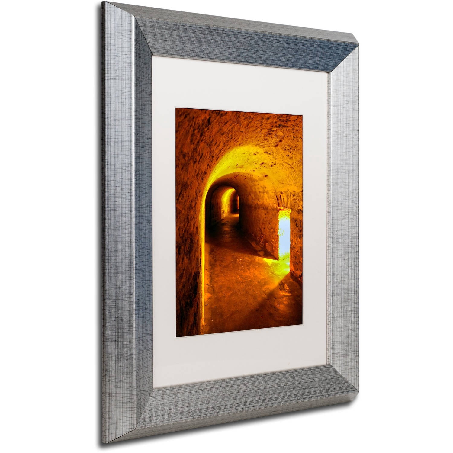 Trademark Fine Art "Castillo San Cristobal 2" Canvas Art by CATeyes, White Matte, Silver Frame