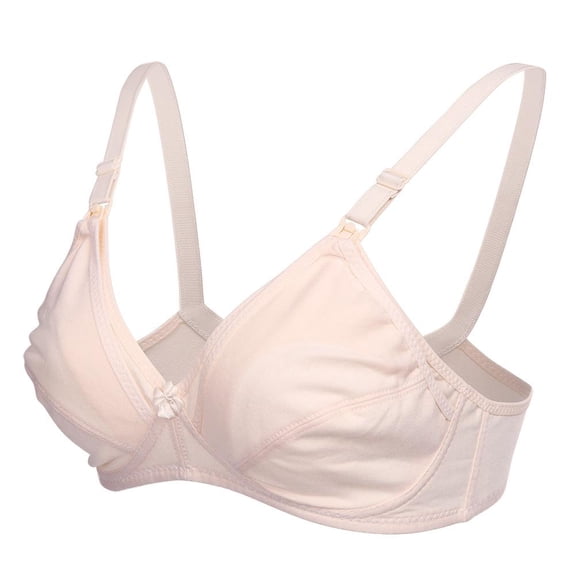 Tebru Cotton Bra, Nursing Bra, Cotton Front Open Maternity Breastfeeding Bra Pregnant Women Nursing Bras