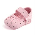 thumbnail image 4 of Douhoow Newborn Baby Girl Flower Dot Shoes Crib Shoes Infant Soft Sole Canvas Crib Shoes, 4 of 6