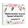 thumbnail image 4 of Scripture Walls Yahweh is My Portion Lamentations 3:24 Bible Verse Canvas Christian Wall Art Ready to Hang Unframed, 4 of 9