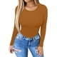 thumbnail image 2 of Xishao Women's Round Neck Short Sleeve T Shirts Basic Bodysuits Xishao ropa, 2 of 2