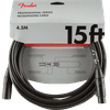 Genuine Fender Professional Series Microphone Cable, 15', Black - 15 Feet Long
