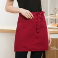 thumbnail image 6 of Soumake Unisex Waterproof Half Apron With Pocket Waitress Chef Waist Apron Resistant Restaurant Cafe Lace-Up Short Apron Household, 6 of 7